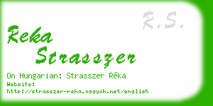 reka strasszer business card